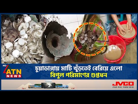 চুয়াডাঙ্গায় মাটি খুঁড়তেই বেরিয়ে এলো বিপুল পরিমাণের গুপ্তধন | Hidden treasure | Chuadanga | ATN News